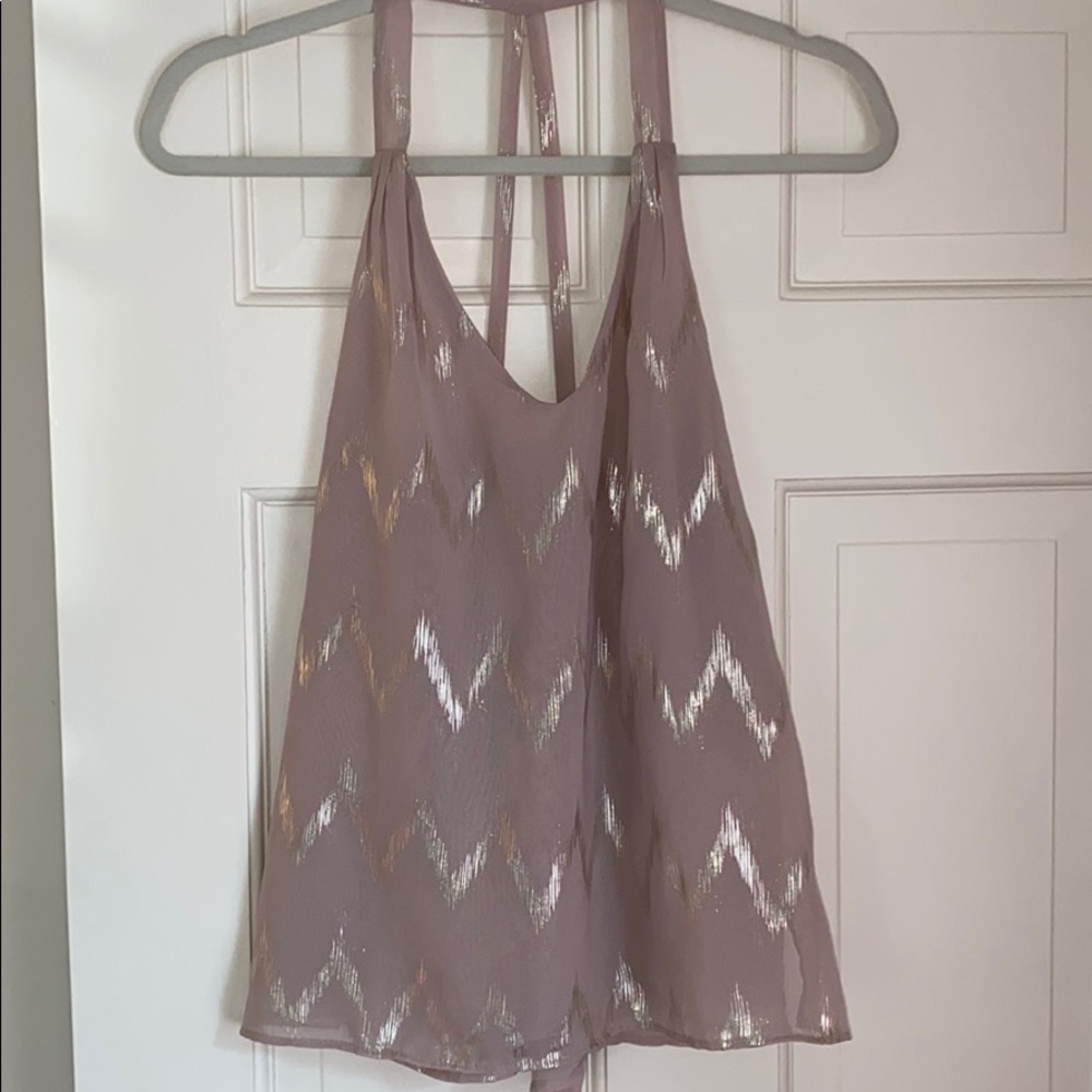 Forever 21 Blush/gold halter top